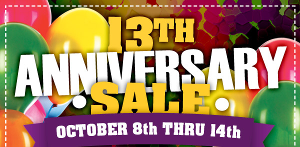 12th Anniversary Sale October 3rd Thru 11th